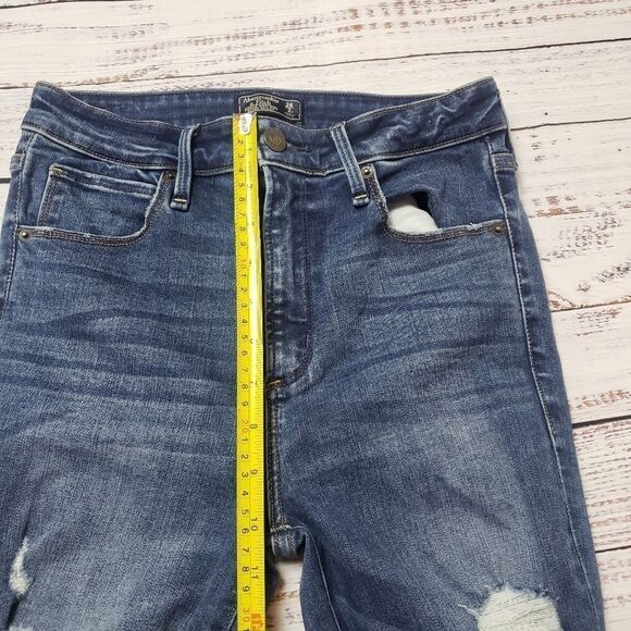 Abercrombie & Fitch Simone high rise super skinny size 26 distressed raw hem - Picture 7 of 11